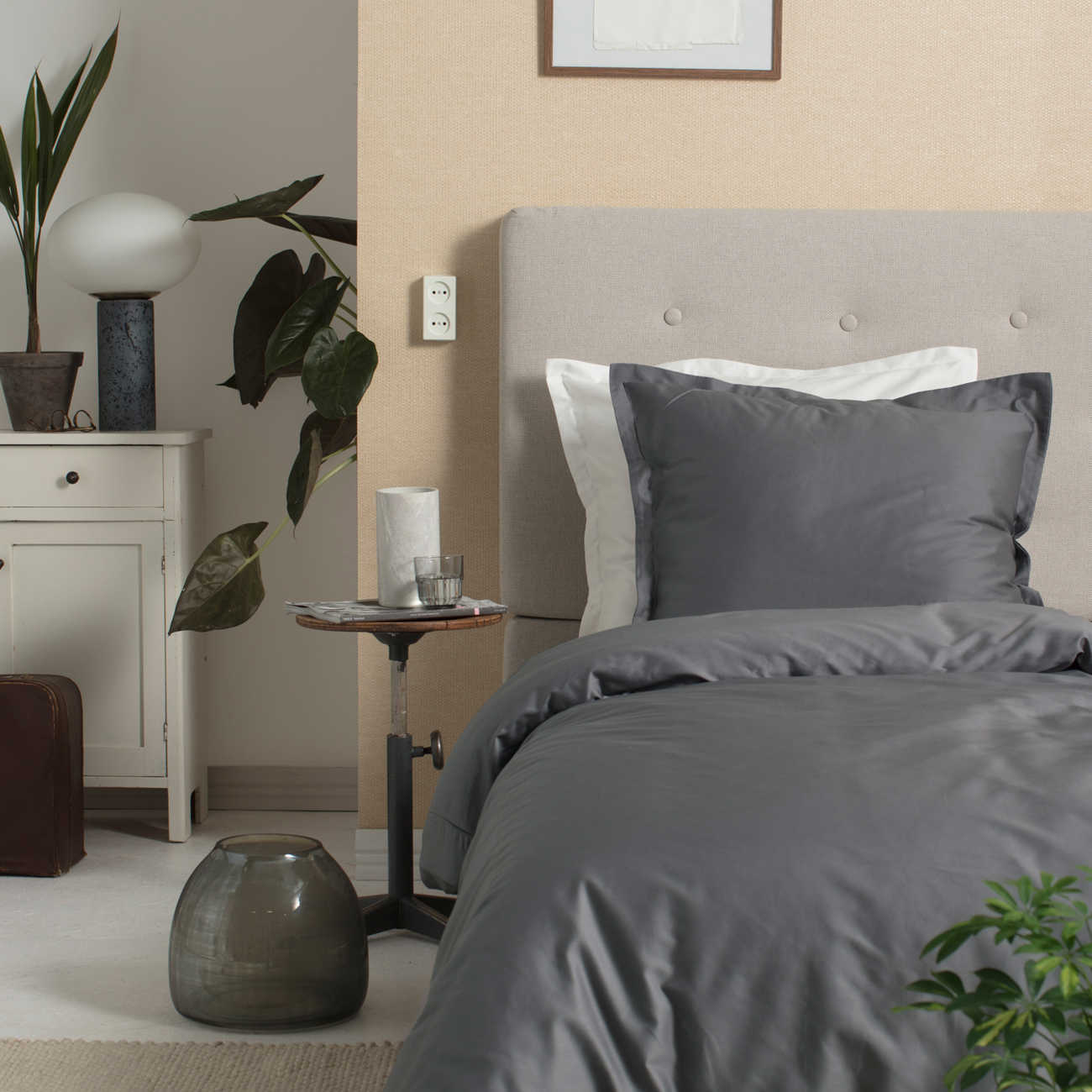 Cs 96 Anthracite Duvet Cover Set Single Size